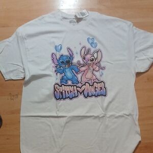 Disney Stitch & Angel White 2x Tee